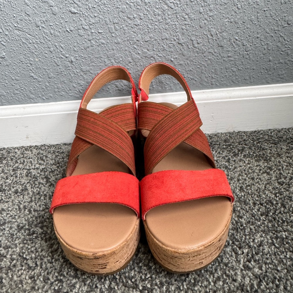 Women's burnt orange Sandal Wedges